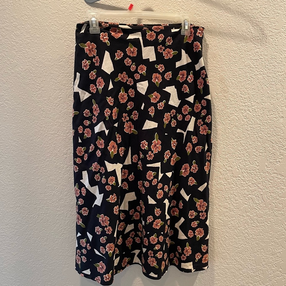 RVCA FLORAL POP MIDI SKIRT